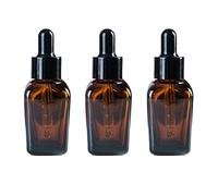 VASANA 3 flaconi da 50 ml, ricaricabili, in vetro ambrato, con contagocce per oli essenziali, campioni cosmetici, aromaterapia, contenitori da viaggio