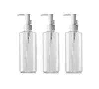 VASANA 3 flaconi vuoti in plastica trasparente con erogatore per lozioni, emulsioni, gel doccia, shampoo, olio detergente, contenitori per cosmetici, contenitori per cosmetici per viaggi e vita