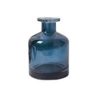 VASANA Diffusore in vetro vuoto blu da 150 ml, per aromaterapia, accessori per profumi, per fai da te, set di bastoncini di ricambio per oli essenziali, decorazioni artigianali