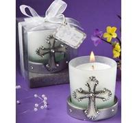 Vasara Set di 20 candele a forma di croce per Prima Comunione