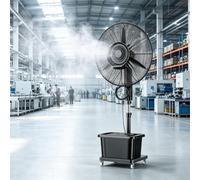 Vasca 42L Ventilatore Nebulizzatore, 3 Livelli Velocità Ventilatore Acqua