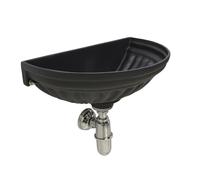 Vasca a muro Versilia per casa giardino con sifone e piletta in ottone