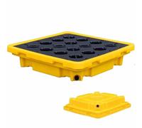 Vasca Anti-Sversamento per Serbatoio di Olio,Piattaforma di Contenimento per Fusti,Vasca di Raccolta Modulare Industriale per Garage,Seminterrati,Laboratori E Spazi,50 * 36 * 10cm