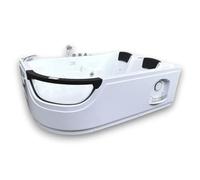 VASCA BAGNO IDROMASSAGGIO ANGOLARE MODELLO ELITE 120 X 180 CM CROMOTERAPIA 2 PERSONE SPA BATH TUB NUOVA