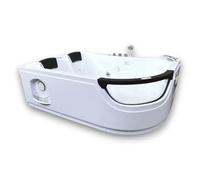 VASCA BAGNO IDROMASSAGGIO ANGOLARE MODELLO LUNA 120 X 180 CM CROMOTERAPIA 2 PERSONE SPA BATH TUB NUOVA