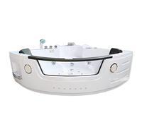 VASCA BAGNO IDROMASSAGGIO MODELLO SANT'ANGELS 140 X 140 CM ANGOLARE 2 PERSONE CROMOTERAPIA SPA