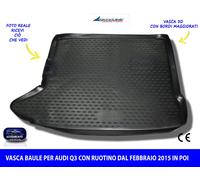 Vasca Baule Audi Q3 dal 02/15>12/18 protezione bagagliaio tappeto gomma per kit