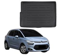 SCOUTT | Vasca Bagagliaio Proteggi Baule In TPE Su Misura Per C4 Picasso 2013-2019, Bordo 4cm, Antiscivolo, Inodore, Arrotolabile