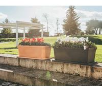 Vasca Cassetta Fioriera Liscia 100x47x h 38 cm 110Lt in Resina VASO NO PLASTICA