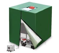 Vasca da 1000 l, coperchio serbatoio IBC 1000 l, coperchio serbatoio IBC con cerniera, facile da installare, antivento e resistente ai raggi UV, per serbatoio IBC 1000 L (Green)