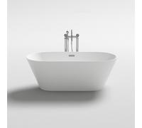 Vasca da bagno 160x80x58h freestanding bianca design moderno centro stanza /1