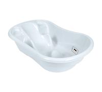 KikkaBoo - Vasca da bagno per bambini HIPPO, anatomica, portatile e confortevole, antiscivolo, termometro, tappo di scarico, spazio per accessori, facile da pulire, 0+ mesi, blu