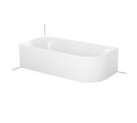 Vasca da bagno angolare BetteLux Oval IV Silhouette 175x80x45 cm, 2 schienali...
