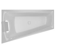 RIHO Still Smart vasca ad angolo, da incasso, 170x110x50 cm, con set di scarico/sovrapprezzo, 240 litri, 2 posti, bianco, B10, Versione: Versione sinistra, cuscino+luce destra