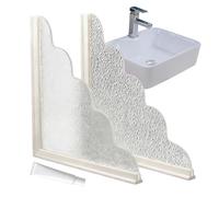 Vasca da bagno con paraspruzzi - Protezione per doccia impermeabile autoadesiva da 24 * 1,5 cm, Striscia barriera in silicone flessibile, Protezioni per la prevenzione delle perdite | Vasca Angolo Lav