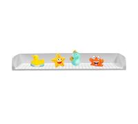 Vasca da bagno con protezioni per l'acqua, vassoio giocattolo in silicone, mensola con ventose, supporto per giocattoli da bagno, doccia, viaggi, cucina, toilette, , campeggio, bambini