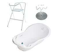 Vasca da bagno con termometro bianco coniglio 102 cm + piede + tubo