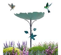 Vasca da bagno decorativa per uccelli, a forma di abbandonata, resistente | Supporto in metallo per abbeveratoio per uccelli, per giardino, cortile, casa, parco, esterno, voliera, fringuelli
