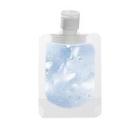 Vasca da bagno di dimensioni da viaggio - con sacchetti di compressione ricaricabili - include 30 ml/50 ml/100 ml di bottiglia portatile per shampoo, balsamo e sapone corpora