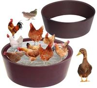 Vasca da bagno di sabbia per pollaio, struttura senza fondo, ambiente PE, bagno di sabbia per polli, contenitore per la pulizia del pollaio, contenitore per calce pollaio, grigio (brown)