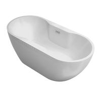 Vasca Da Bagno Free Standing Forma Ovale Acrilico Bianco Lucido 170 cm - : , CONFEZIONE: 1 pz., Misure: 170X80X60 cm