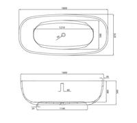 Vasca Da Bagno Free Standing Greta Artificial Stone Bianco Opaco Matt - : , CONFEZIONE: 1 pz.