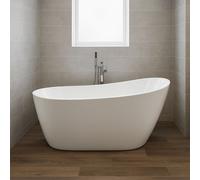 Vasca Da Bagno Freestanding Ovale Acrilico Bianco Lucido 3 misure H 72 cm - : , CONFEZIONE: 1 pz., Misure: L160xH72xP80