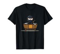 Vasca da Bagno Giapponese in Legno con Samurai per Amanti dei Ninja Maglietta