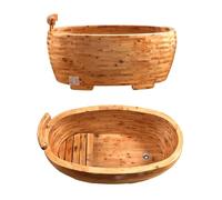 Vasca da bagno giapponese in legno di cipresso per spa e saloni, vasca da bagno a corpo intero ispessita con sgabello poggiatesta e kit di drenaggio di grado commerciale 160 cm Relaxat & Therapy Solut