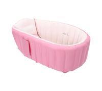 Vasca da bagno gonfiabile con pompa ad aria, vasca da bagno pieghevole portatile per bambini per doccia bambini piatto doccia antiscivolo mini aria piscina (rosa)