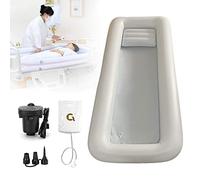 Vasca da bagno gonfiabile medica Kit doccia Vasca da bagno a letto Assist Aiuto per disabili anziani costretti a letto o pazienti feriti, vasca da bagno portatile in PVC a letto con pompa ad aria