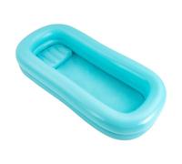 Vasca da bagno gonfiabile per costretti a letto, bagno mobile con pompa ad aria elettrica, vasca da bagno pieghevole per adulti, vasca da bagno per anziani, disabili, 212 x 96 x 37 cm, blu