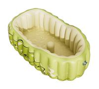 Vasca da bagno gonfiabile per neonati con pavimento antiscivolo, inserti rimovibili, pieghevole per un comodo bagno ovunque e in qualsiasi momento