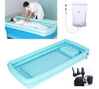 Vasca da bagno gonfiabile per pazienti anziani e disabili, kit doccia portatile con pompa ad aria