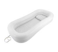 Vasca da bagno gonfiabile, pieghevole, per adulti, 220 x 100 x 38 cm, in PVC, gonfiabile, ideale per la doccia a letto per gli anziani e per quelli con problemi di mobilità