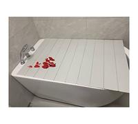 Vasca da bagno impermeabile in PVC Caddy vassoio durevole pieghevole copertura 0,6 cm di spessore isolamento coperchio otturatore antipolvere bordo adatto per vasche da bagno da 150/160/170/180 cm