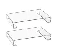 Vasca da bagno in acrilico Pedestal, 2 x trasparente acrilico Riser Stand, Space Saving Countertop Organizer per Soap, Shower Gel, Profume, Condimenti, e Decorative Display, 9,65 x 5,31 x 1,57 pollici
