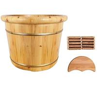Vasca da bagno in legno per pediluvio, regalo per la casa, secchio per sauna in legno puro, fatto a mano, accessori per sauna per pediluvio, bagno rilassante per la casa