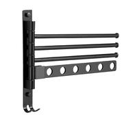 Vasca da bagno Organizer - Wall Mounted Swivel Rack | 4 Arm Space Saver Holder for Shower Area, Compact Drying Solution for Gym Changing Room, Stainless Steel Folding Hanger for Small Bathrooms
