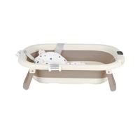 Vasca da bagno per bambini pieghevole, la vasca da bagno per bambini adatta ai neonati e ai fori di drenaggio, regalo ideale per neonati-A-43 x 71 x 18,5 cm (cachi)