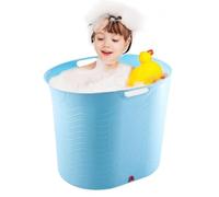 Vasca da bagno per bambini, vasca da bagno per bambini per doccia, comoda e resistente alle alte temperature, con drenaggio, grande secchio da bagno profondo, forniture per tutto il resto