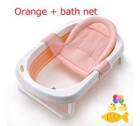 Vasca da bagno per bambini Vasca da bagno per bambini Pieghevole Neonato Può Sedere A Casa Bugia Mobili per bambini A Botte Grande (arancione1)
