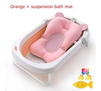 Vasca da bagno per bambini Vasca da bagno per bambini Pieghevole Neonato Può Sedere A Casa Bugia Mobili per bambini A Botte Grande (arancione2)