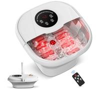 Vasca da bagno per massaggio ai piedi, tipo pieghevole con riscaldamento e funzione bolle, terapia con luce rossa, sollievo dal dolore ai piedi, regalo per uomini e donne