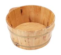 Vasca da bagno per piedi in legno di cipresso, classica vasca per il relax e la cura dei piedi, vasca rotonda in legno naturale, ideale per spa, sauna e casa privata, colore legno