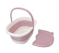 Vasca da bagno per piedi, pieghevole, pediluvio, vasca, secchio per bambini, pediluvio, vasca in plastica (rosa)