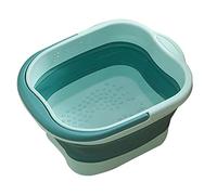 Vasca da bagno per piedi SPA, vasca da bagno pieghevole con rulli massaggianti e maniglia, antistress, ammollo piedi stanchi, aiuto per il sonno, viaggi termali all'aperto