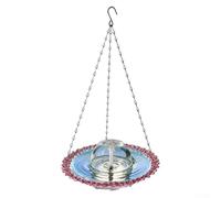 Vasca da bagno per uccelli alimentata tramite USB con sistema di pompa integrato per flusso d'acqua continuo in patio, balcone o cortile (viola)