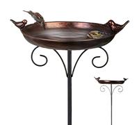 Vasca da bagno per uccelli, in resina, stile vintage, per uccelli selvatici, portatile, decorativa, impermeabile, per bevande, terrazze, balconi, giardini, attrarre la fauna selvatica