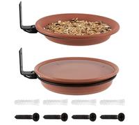 Vasca da bagno per uccelli sospesa - Materiale PP da 17 cm, bacino d'acqua montato su ringhiera per recinzione, per la fauna selvatica, decorazione per cortile, patio, giardino, osservazione